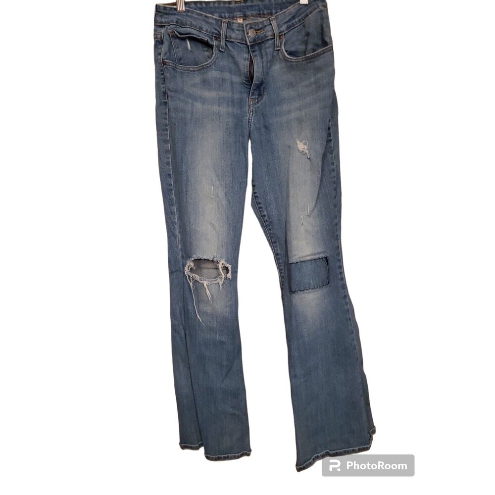 Levi's Blue Jeans Size 30 Distressed 30inch inseam Cotton Elastane
